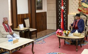 गण्डकीका मुख्यमन्त्री अधिकारी र प्रधानमन्त्रीबीच भेटवार्ता